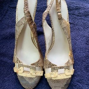 Calvin Klein Sz 9.5 snakeskin sandals